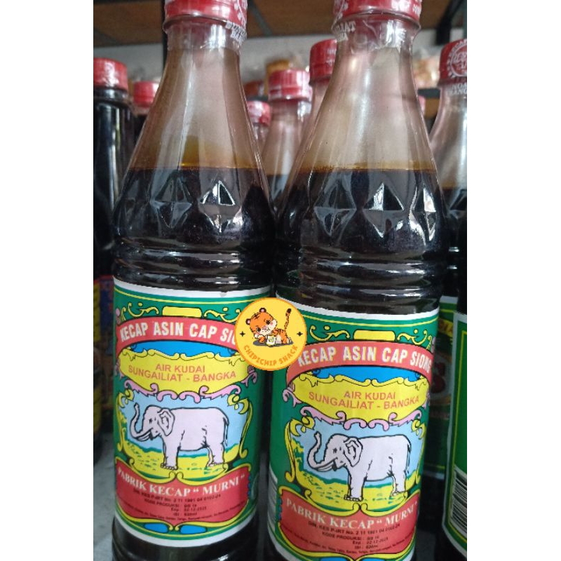 

KECAP ASIN GAJAH UKURAN BESAR - KECAP ASIN BANGKA CAP SIONG GAJAH 600 ML ASLI BANGKA - SIJIU BANGKA