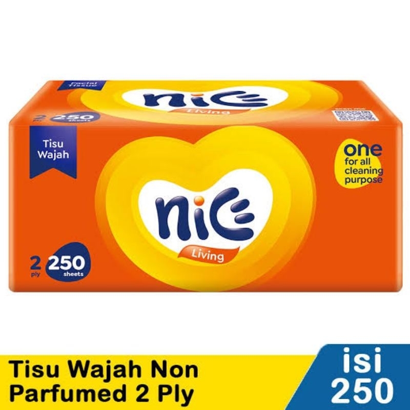 Tisu Tissue Nice 250 Sheet / Tissue Facial Nice 250 Sheet 2 Ply