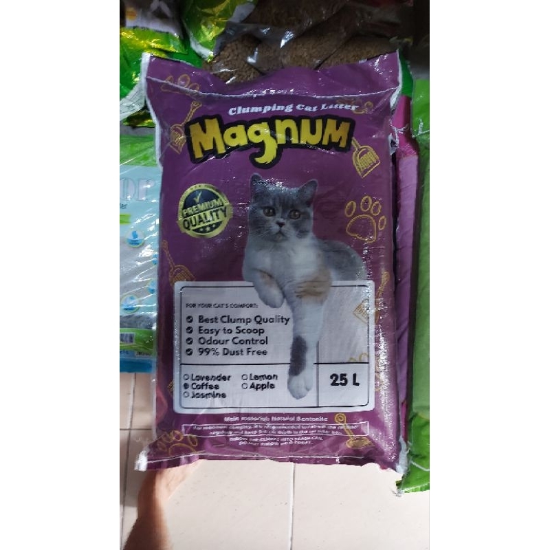 Pasir pooh Kucing Gumpal Wangi Premium - Magnum 25L