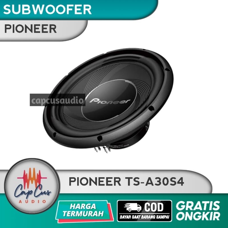 SUBWOOFER 12 INCH PIONEER TS-A30S4 SINGLE COIL / SUBWOOFER PIONEER 12 INCH