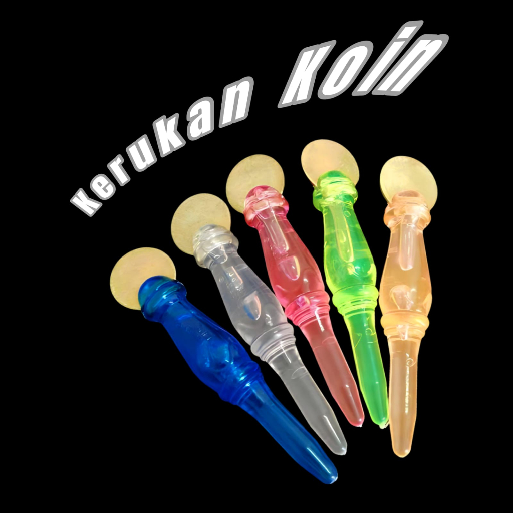 Alat Kerokan Koin Dengan Totok / Kerikan Masuk Angin 2in1 / Kerik Pijat Kerok Logam