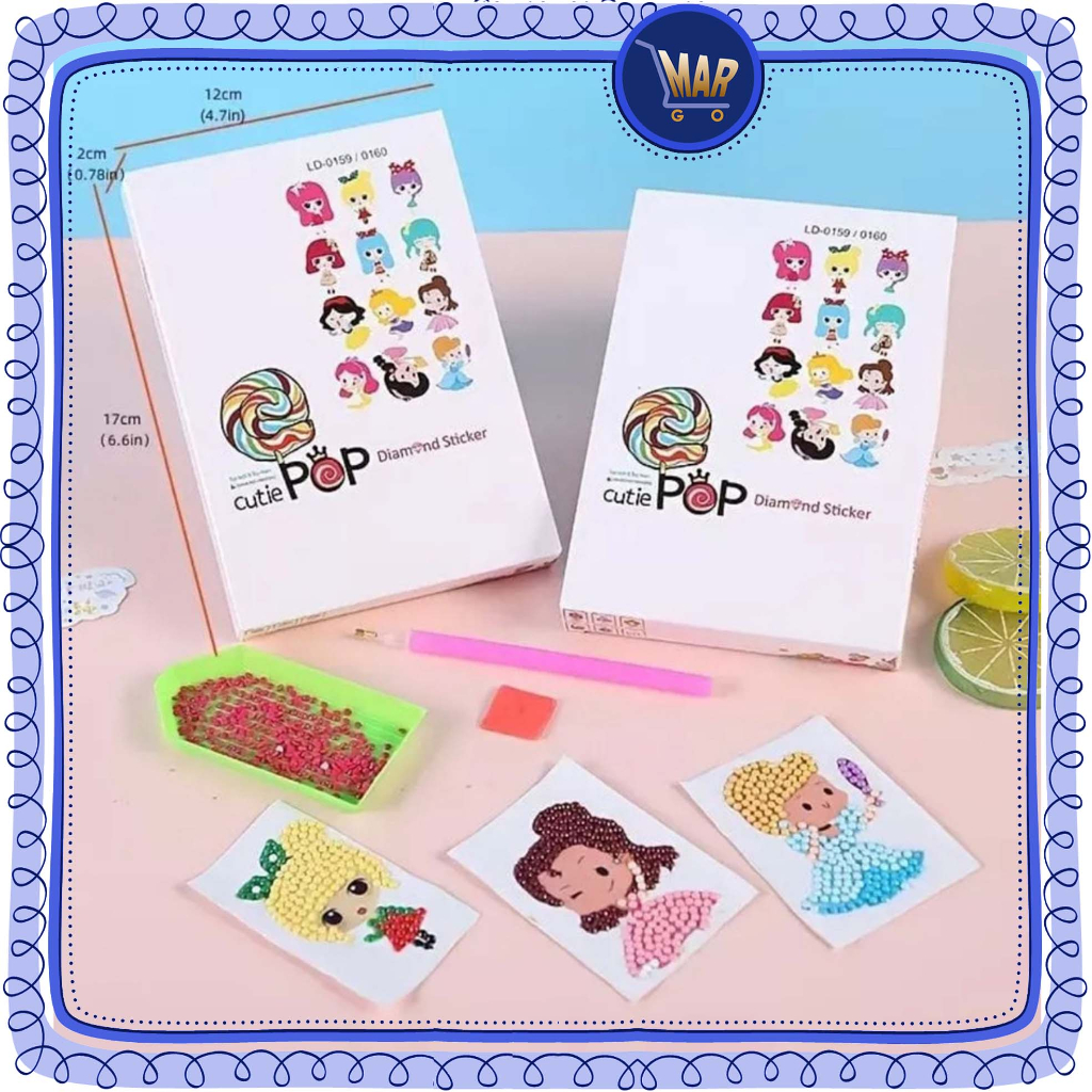 Stiker Diamond Cutie PoP Sticker Diamond DIY Stiker Mutiara Painting Kit