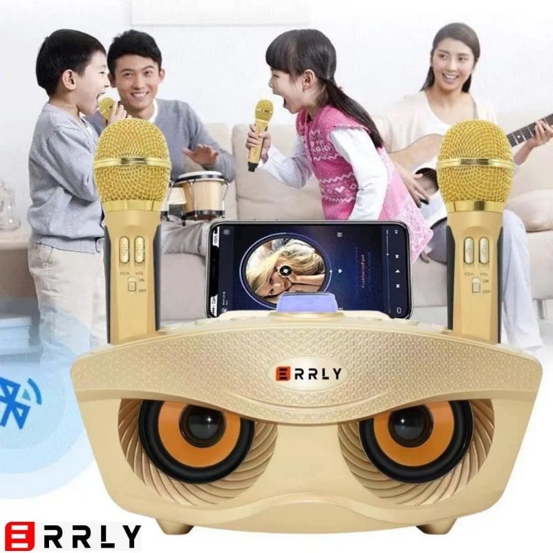 ERRLY Speaker SDRD 306 Bluetooth Speker SDRD SD306 SDRD306 Spiker Portable Free 2 Mic Duet Karaoke Dapat 2 Microphone Support USB AUX MMC Microsd