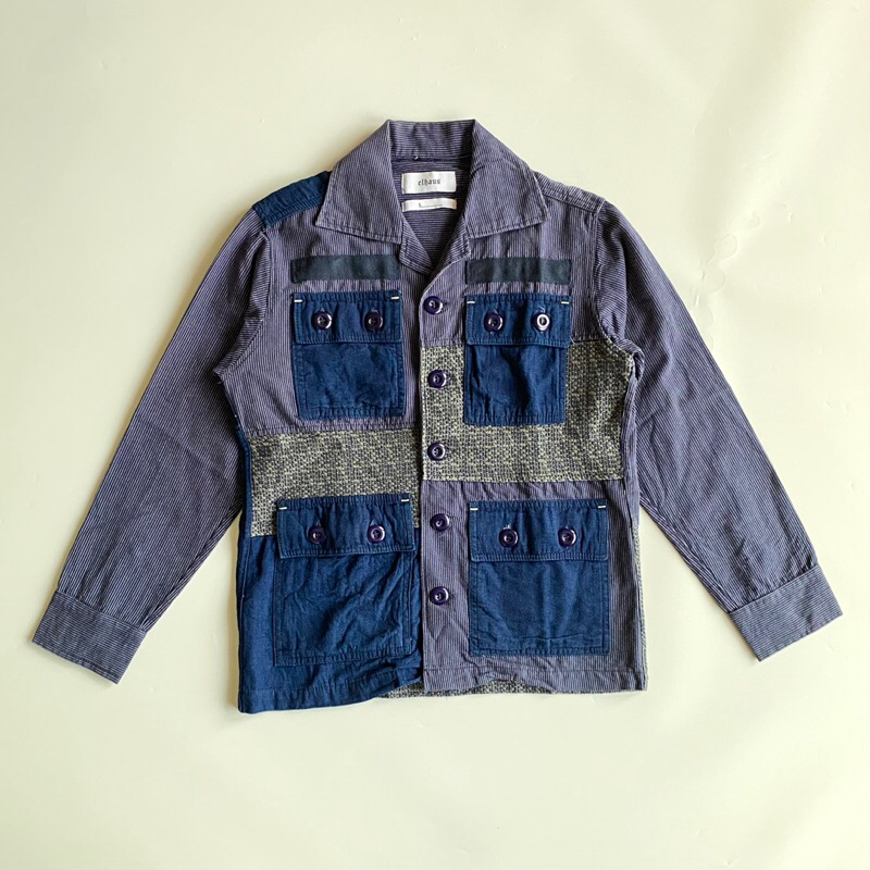 Elhaus Field Shirt Patchwork Indigo