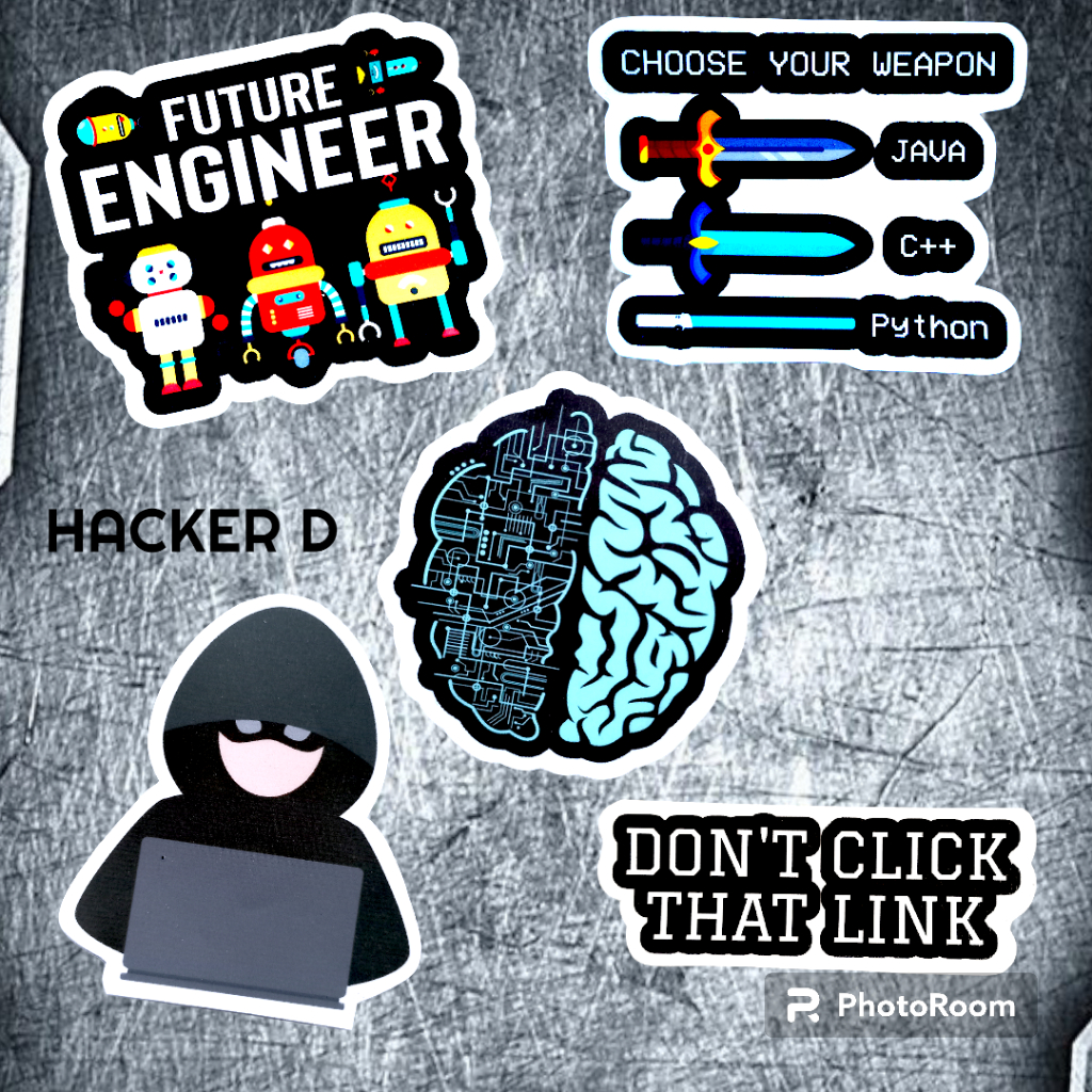 Sticker Pack Tumblr Aesthetic Hacker Quotes  MonochromeWaterproof Hiasan Laptop Botol Tumbler Case Hp DIY Stiker Tab