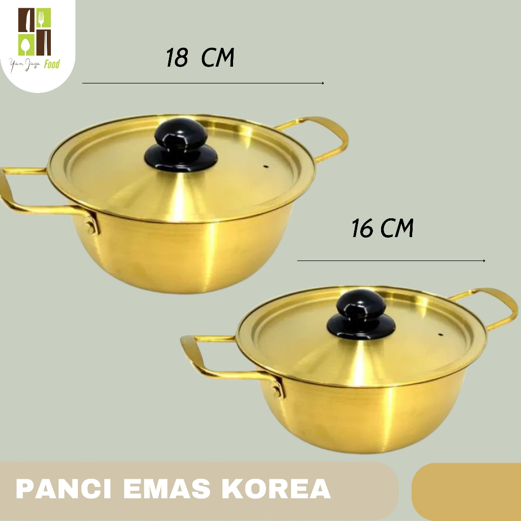 Panci Emas Korea / Panci Ramyun / Ramyoen / Mie Ramen/ Panci Ala Korea 16 cm / 18 cm