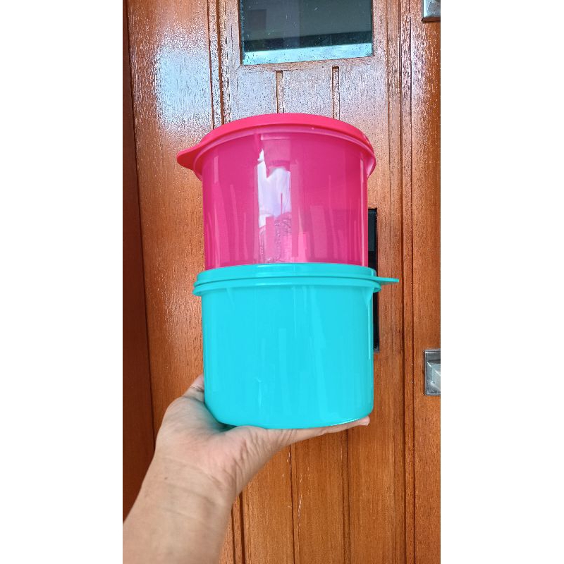 toples Tupperware texture canister 1100 ml set isi 2 pcs  ori