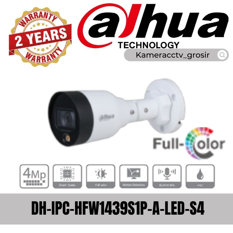 IP CAMERA 4MP DAHUA OUTDOOR DH-IPC-HFWI1439S1P-A-LED-S4