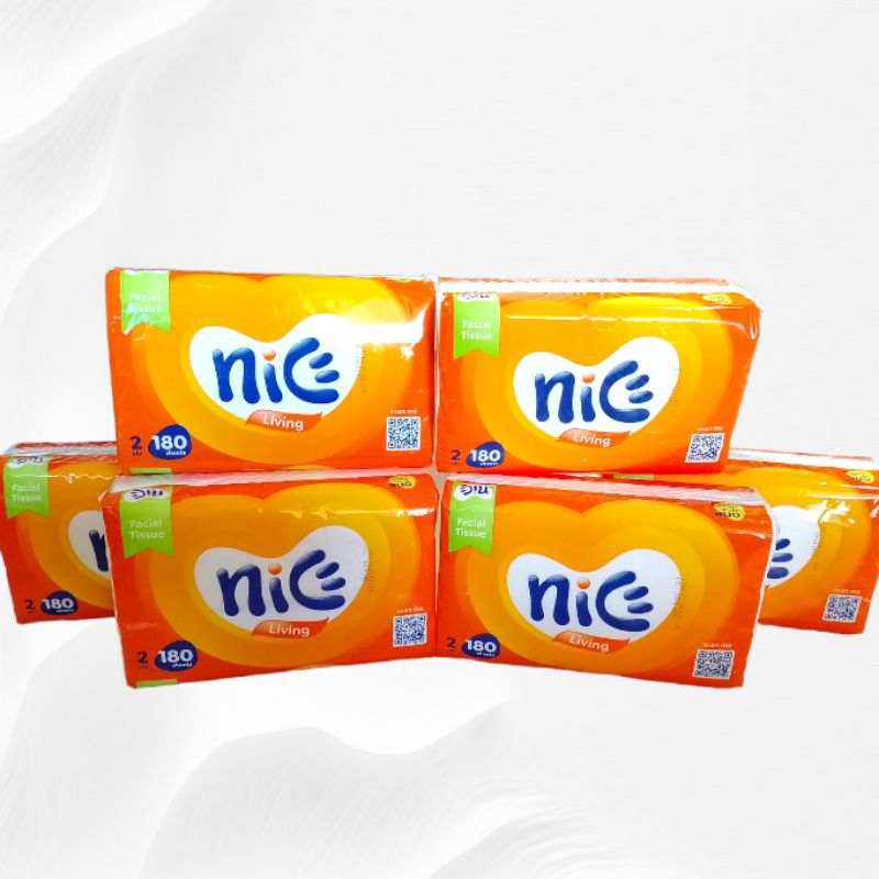 Tissue/Tisu Paket 6 NICE 180 Sheet 2 Ply dan Tisu Paket 4 Facial JOLLY 250 Sheet