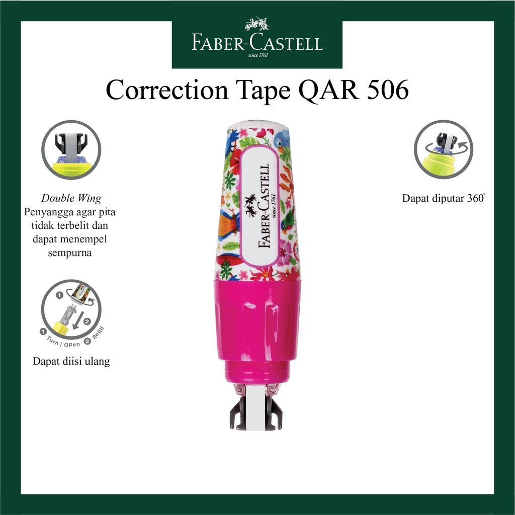 

Faber Castell Barrel Fancy Correction Tape QAR 506