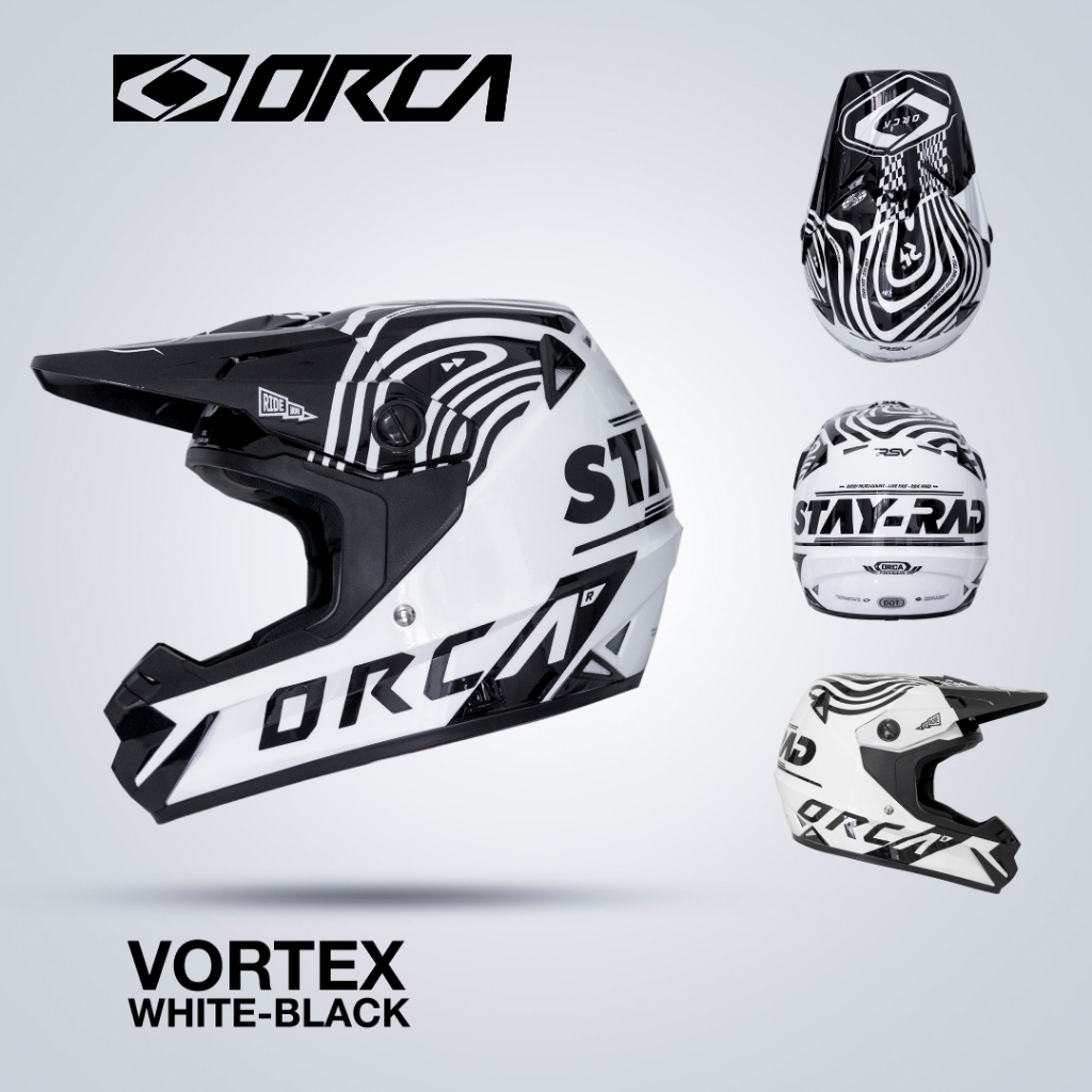 KSR ONEONENINE - HELM ORCA VORTEX WHITE BLACK