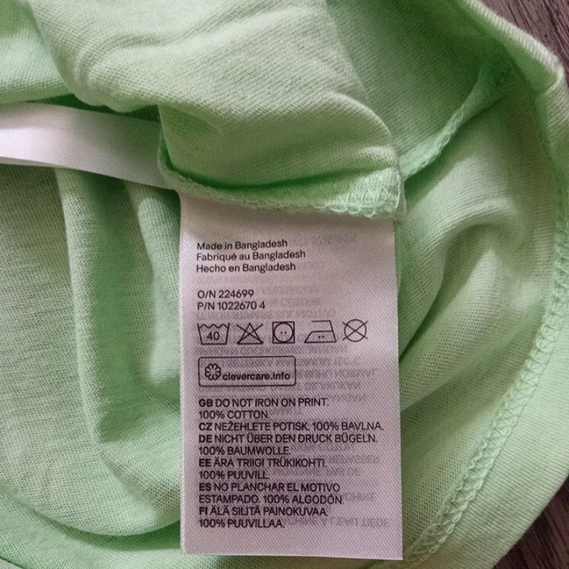 kaos H&amp;M original green