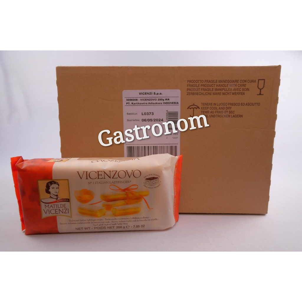 

Biskuit Tiramisu / Biscuit Lady Finger Vicenzovo 12x200gr - Karton