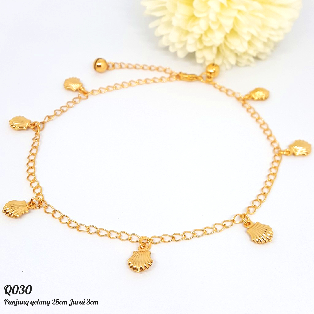 PGX Gelang Kaki Xuping Wanita Lapis Emas Aksesoris Fashion Korea - Q030
