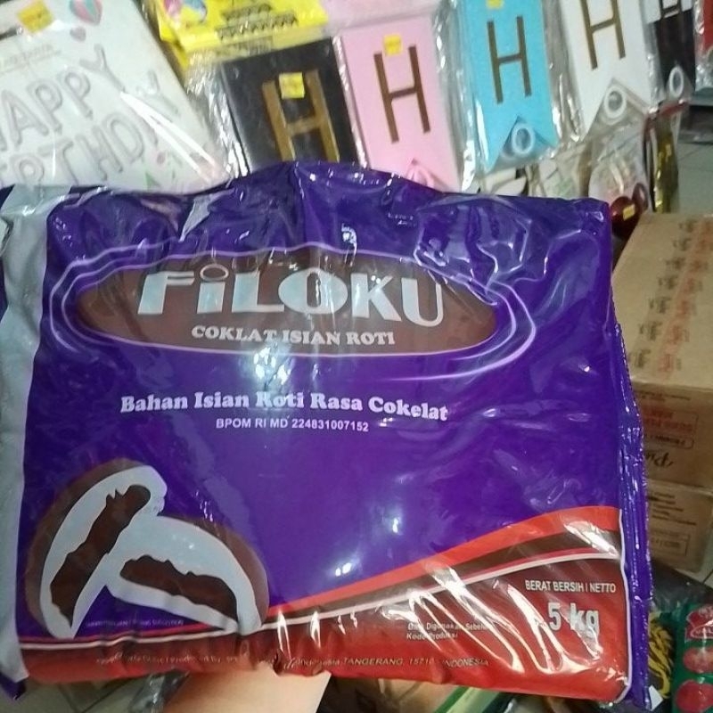 FILOKU coklat isian roti 5kg / cokelat / selai coklat / isian roti / coklat filling