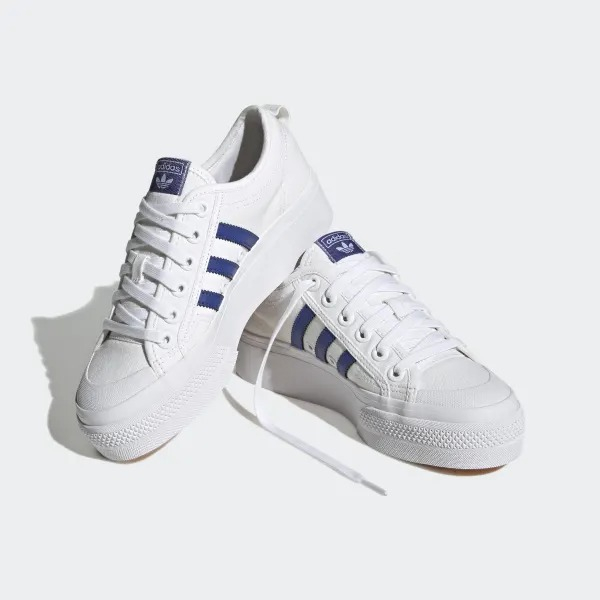 Sepatu branded ori Nizza Platform shoes White sz 36