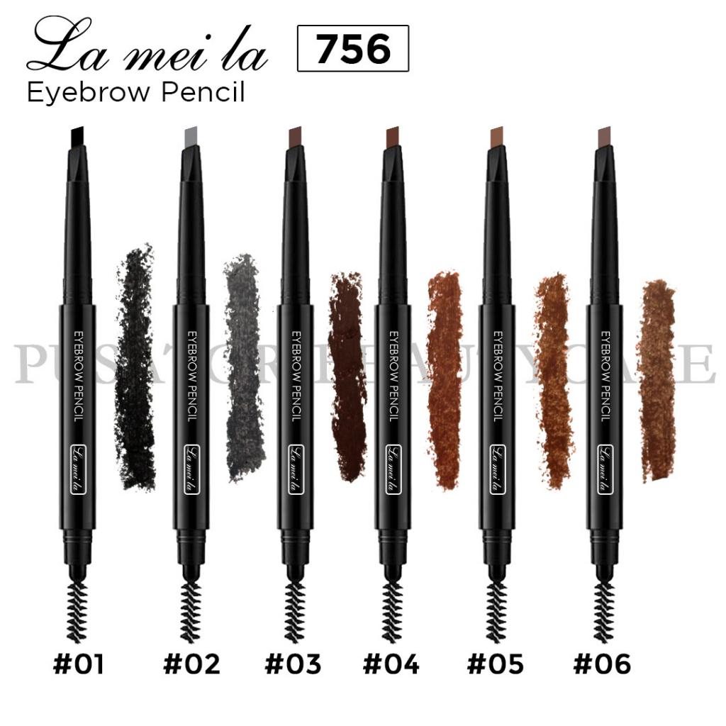 LAMEILA 756 Eyebrow Pencil Double Head Spin Automatic Long Lasting