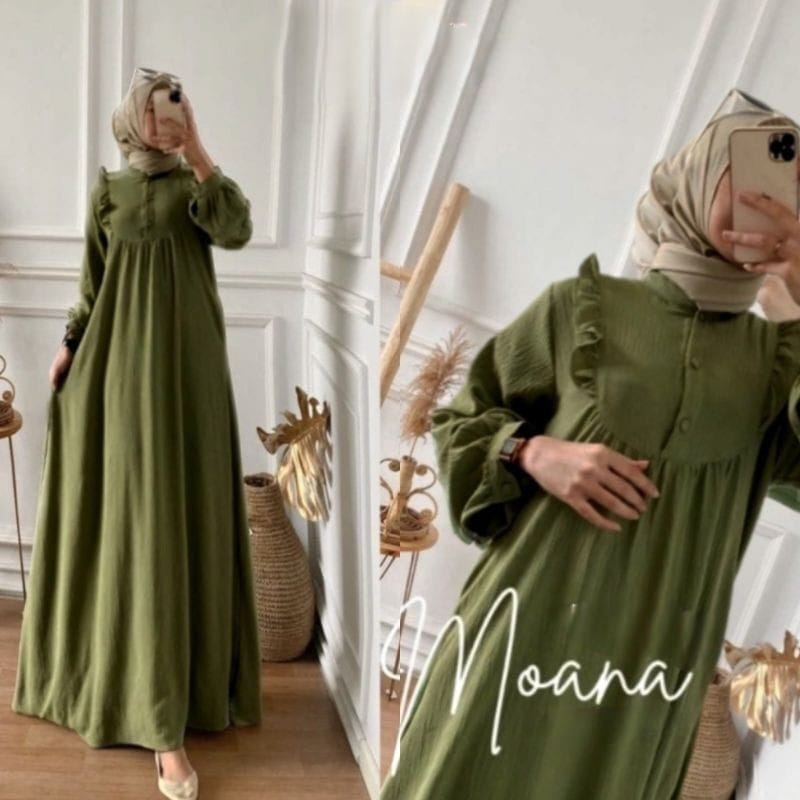 MOANA DRESS ( SR 0015 ) DRESS WANITA//DRESS WANITA MUSLIMAH BUSUI FRIENDLY