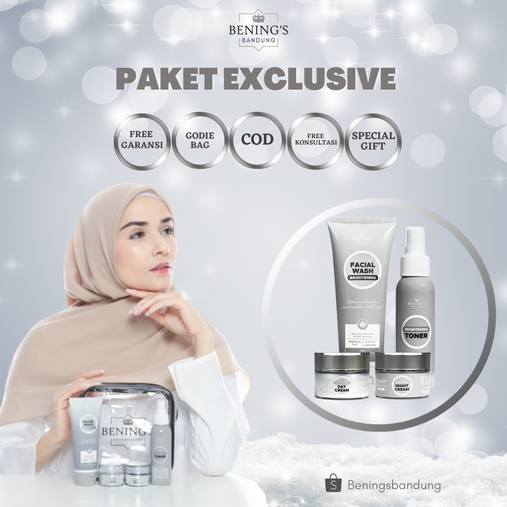 BENING SKINCARE FreeHomepeeling by dr Oky Paket Exclusive bening clinic Paketan Flek,Pencerah dan Gl