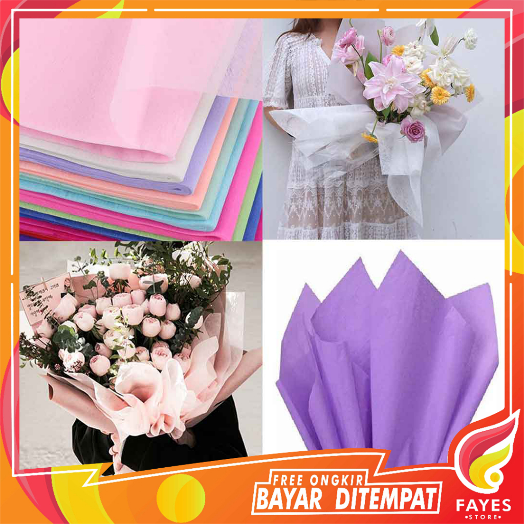 

FAYES COD Flower Wrapping Premium Tissue / Non Woven Paper/ Kertas Buket Tebal Pembungkus Bunga KB26