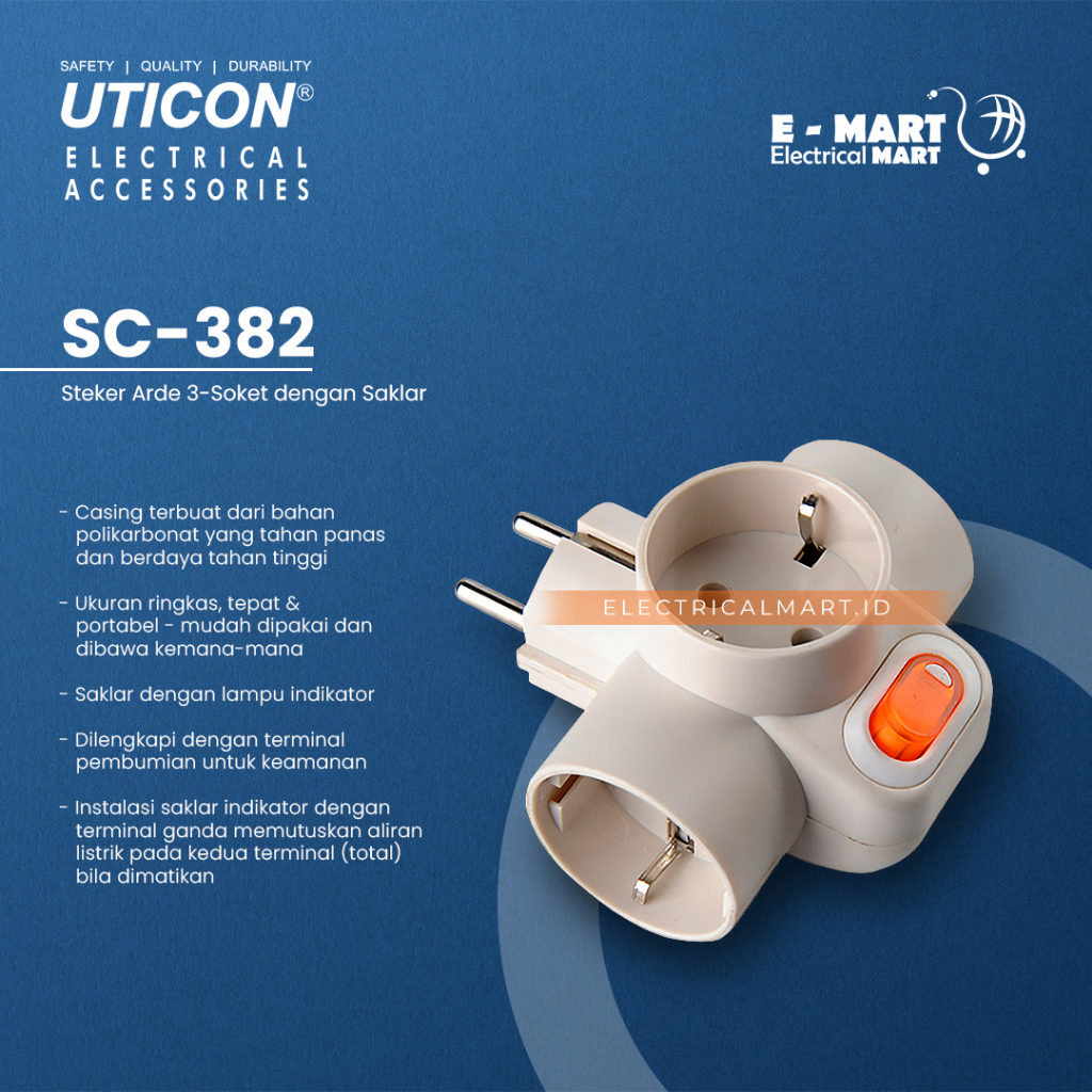 UTICON STEKER T ARDE + SAKLAR SC-382