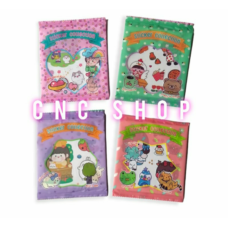 Cute Sticker Flakes Set Mainan Stiker + Mewarnai Gambar Lucu