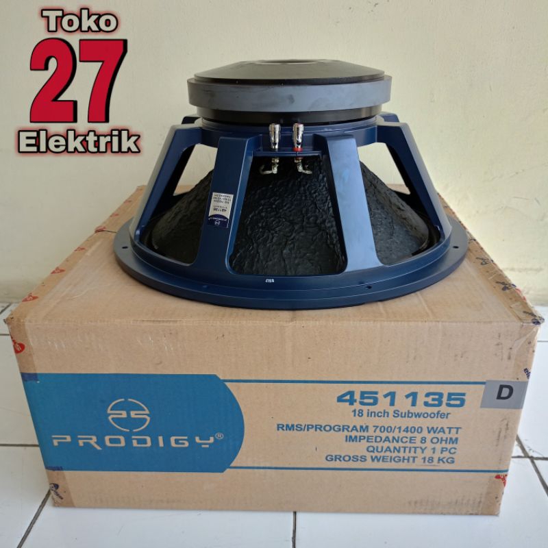 Speaker PRODIGY 18 inch 451135 1400 WATT