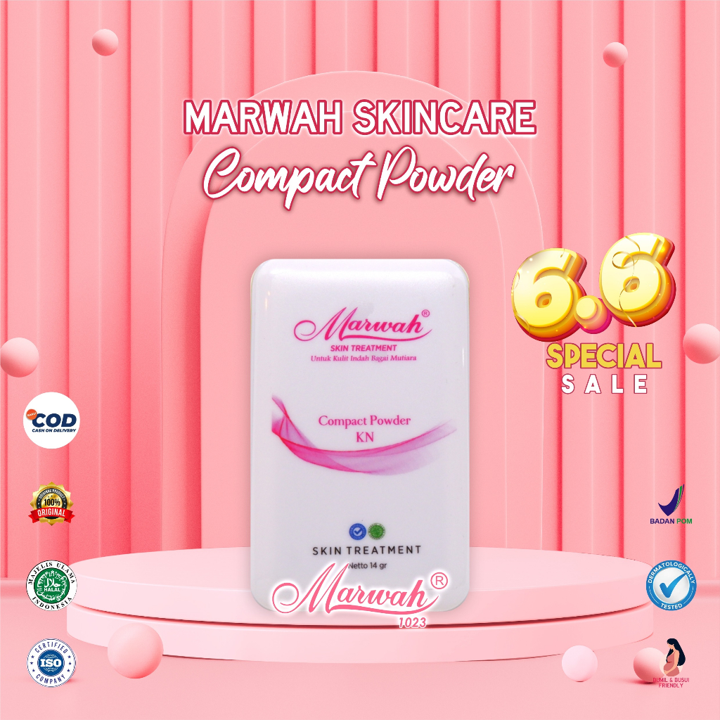 Marwah skincare Compact Powder | Bedak Padat