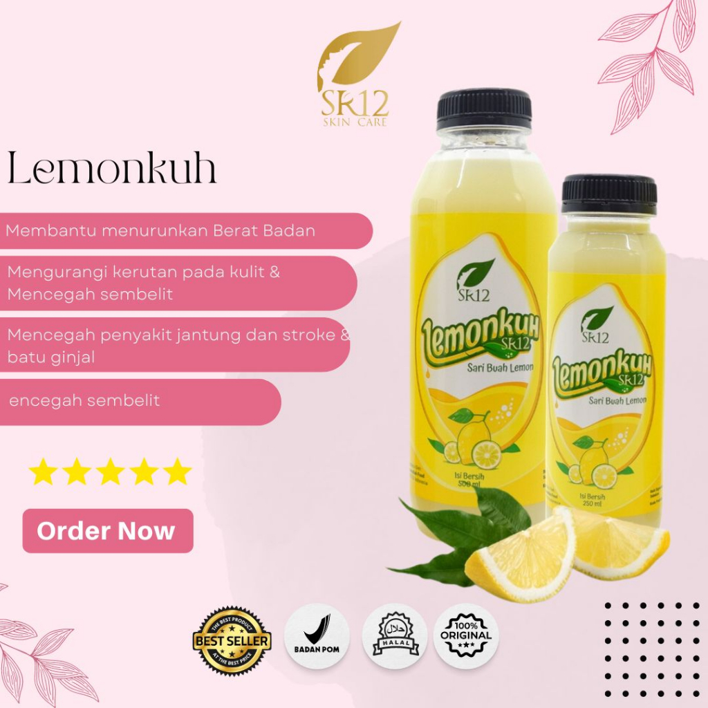 

LEMONKUH SR12/Sari Buah Lemon Asli/Minuman Herbal Untuk Daya Tahan Tubuh & Diet Alami