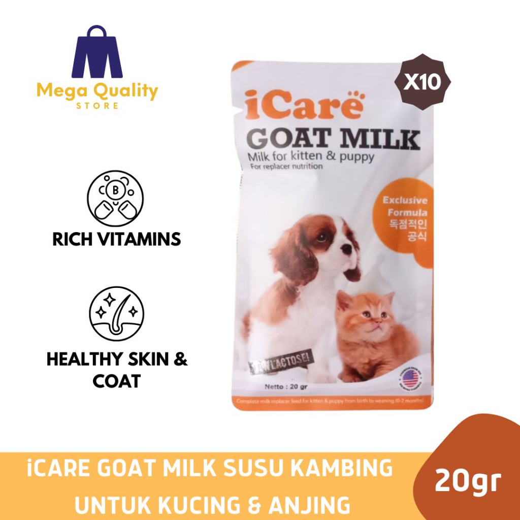 ICARE Goat Milk Susu Kambing untuk Kucing dan Anjing 1Box isi 10