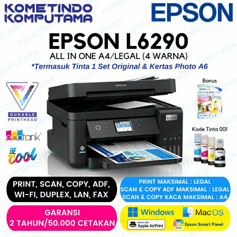 Epson EcoTank L6290 A4 Wi-Fi Duplex All-in-One Ink Tank Printer ADF