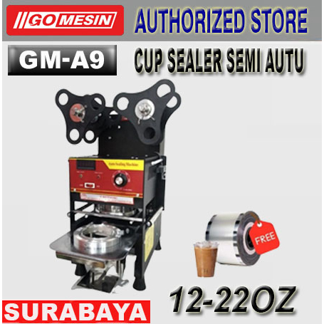 CUP SEALER SEMI OTOMATIS GOMESIN GM A9 / ET A9 MESIN PRESS OTOMATIS GELAS MINUMAN PLASTIK