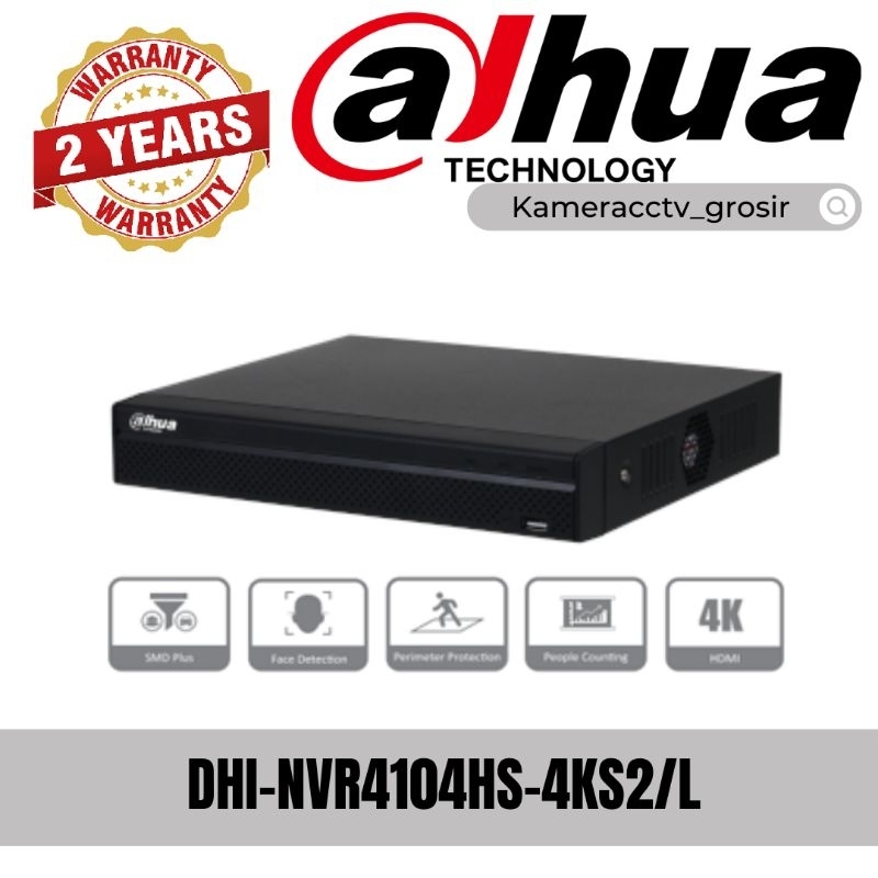 NVR DAHUA 4 CHANNEL DHI-NVR4104HS-4KS2/L