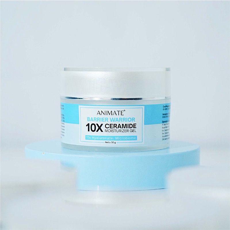 Animate Barrier Warrior 10X Ceramide Moisturizer Gel 30 gr Pelembab Wajah untuk Memperkuat Lapisan Kulit Merawat dan Meremajakan Hidrasi Kulit