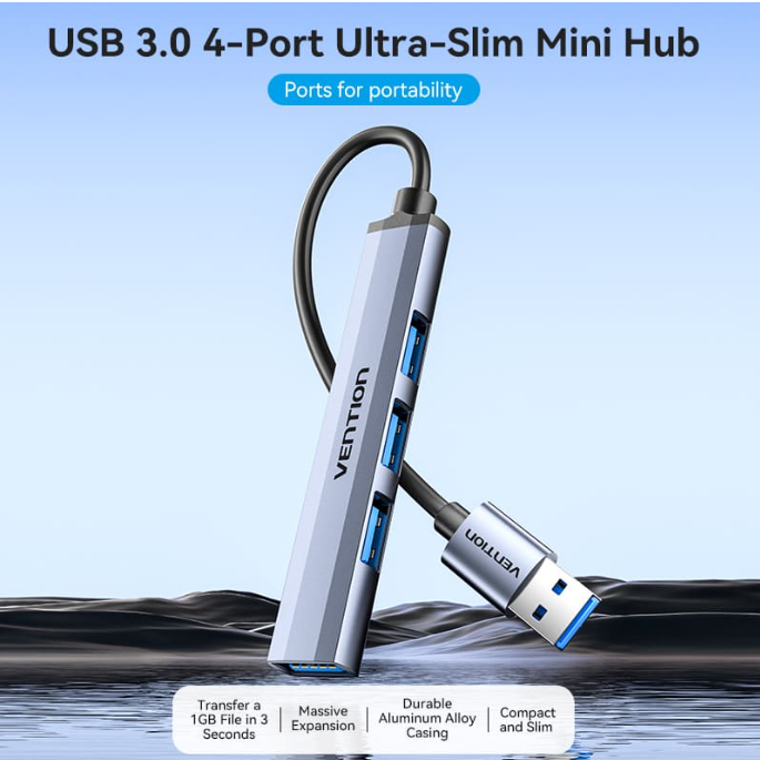 Vention High Speed USB 3.0 Hub for Windows Mac Linux Extention Port