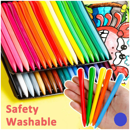 

K-168[✅COD]HIGH QUALITY Crayon Lab Non Toxic Crayon Triangular Crayon Lab Triangle Crayon Plastik Anti Kotor Tangan