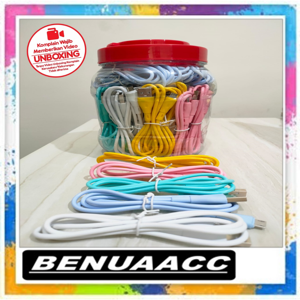 KABEL TOPLES MACARON 2.1 MICRO USB 1 TOPLES ISI 50PCS