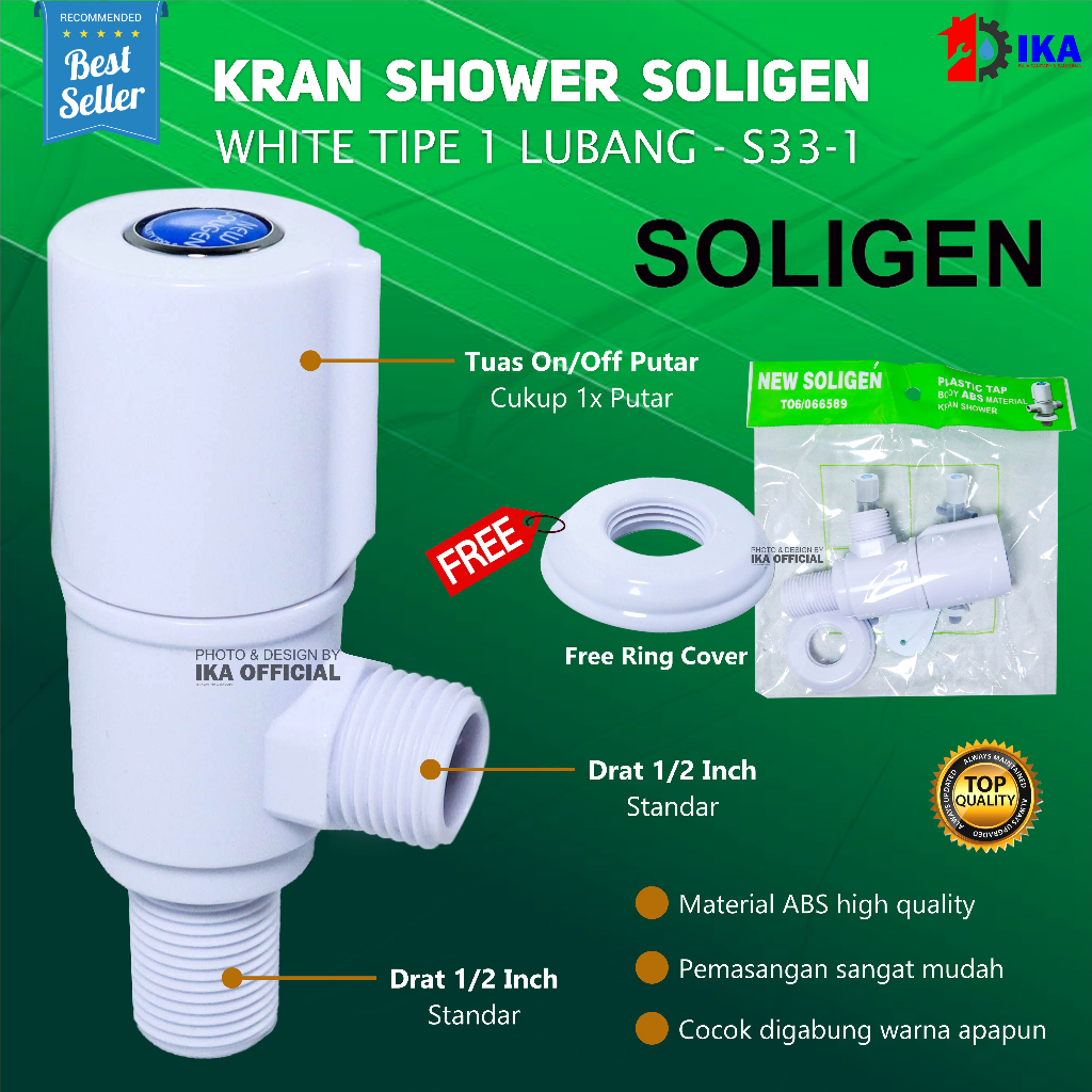 Stop Kran Kloset Soligen 1 2 Cabang Single Double PVC Jet Shower New Keran Bidet Kamar Mandi Kran Shower Stop Keran Kran Kloset PVC Kran Jet Shower Keran Bidet T Soligen Stop Kran Single Stop Kran Toilet Keran Shower Bidet Wastafel 1/2 Inch