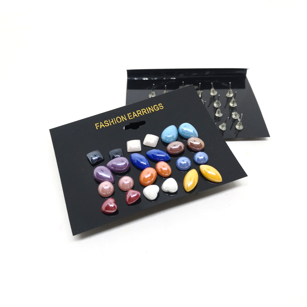 HARGA/12pasang, Anting Batu Warna Anting Korea Anting Grosir Anting