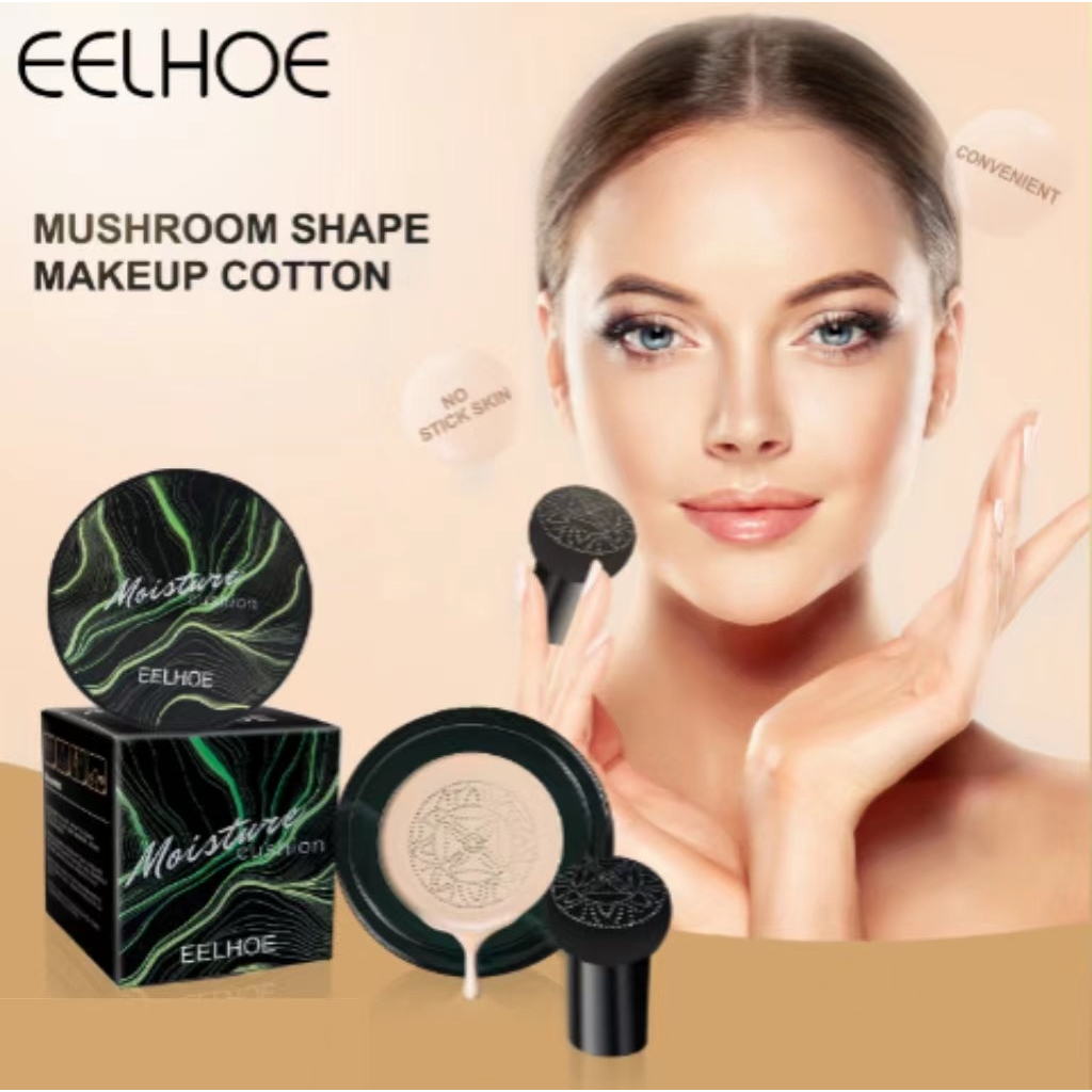 EELHOE Mushroom Head Air Bedak Cushion BB Cream Waterproof Foundation Menutupi pori-pori Full Coverage Concealer Original 100%