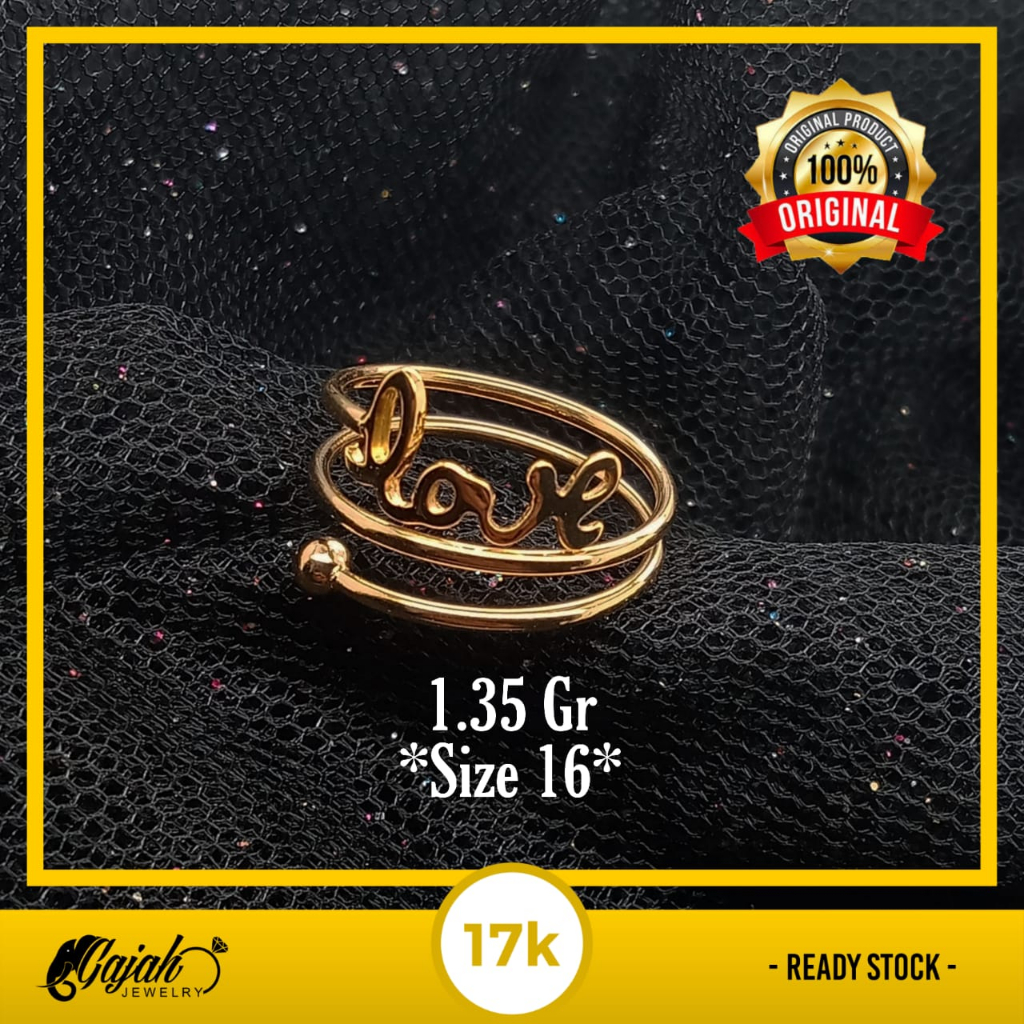 Cincin Emas 17K - 1.35 Gr Kadar 750 - 5248