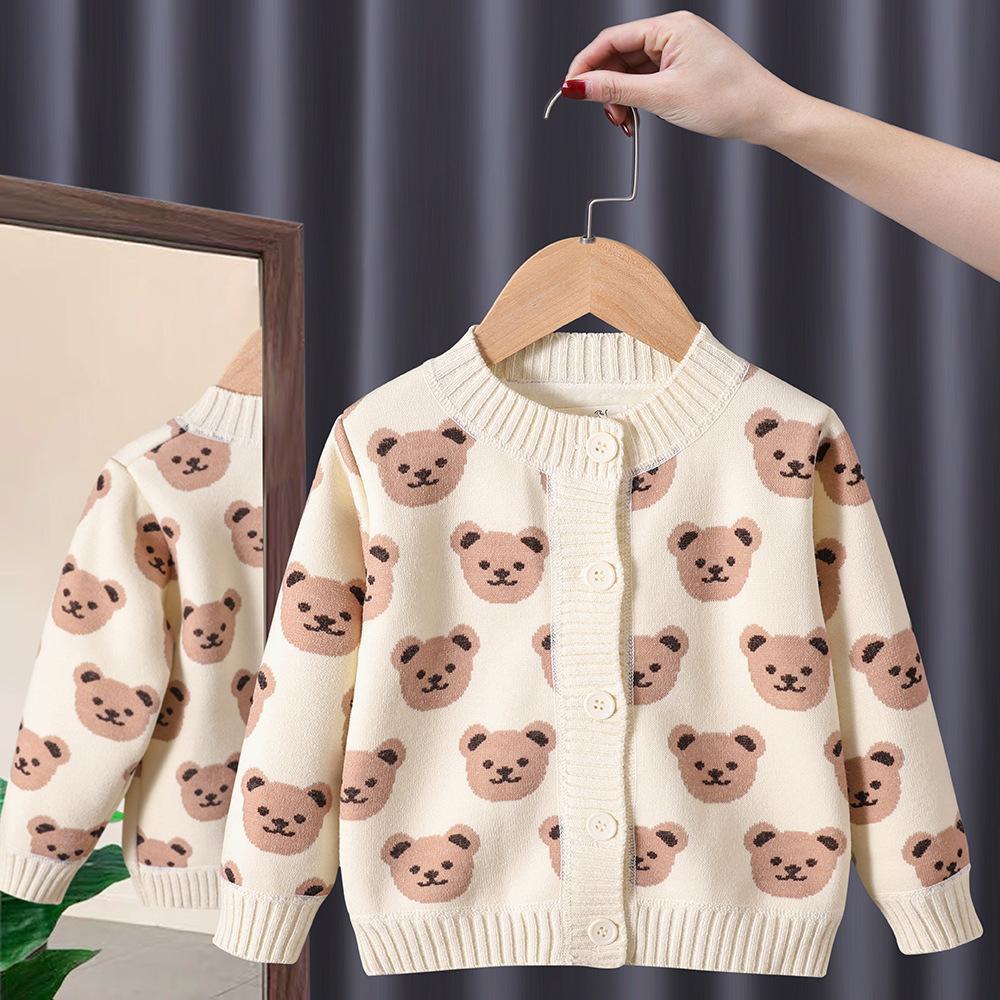 Kardigan Cardigan Anak Perempuan Impor / Sweater Outer Anak Cewek Halus Tebal  / Baju Rajut Anak Perempuan Model Korea Lembut