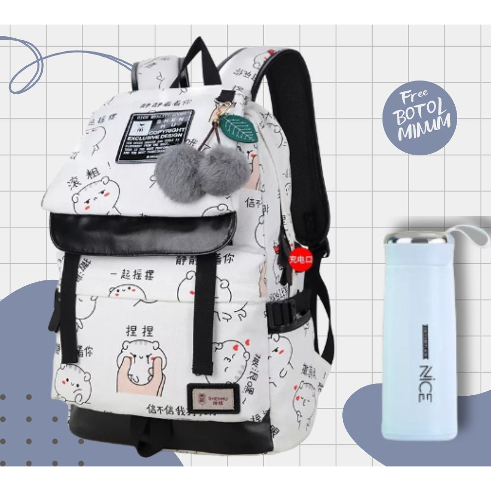 BDKR_TAS - TAS RANSEL SEKOLAH ANAK KARAKTER MODEL FULLPRINT KUCING JEPANG RANSEL TERBARU LOKAL HANDMADE HOT ORTOPEDI BACKPACK MULTIFUNGSI