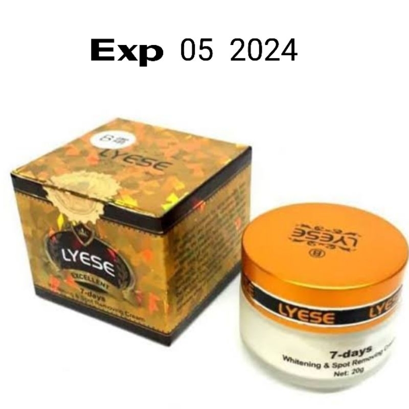 Lyese Cream 20gr Exellent 7 Days Whitening &amp; Spot Removing Cream ORIGIANAL