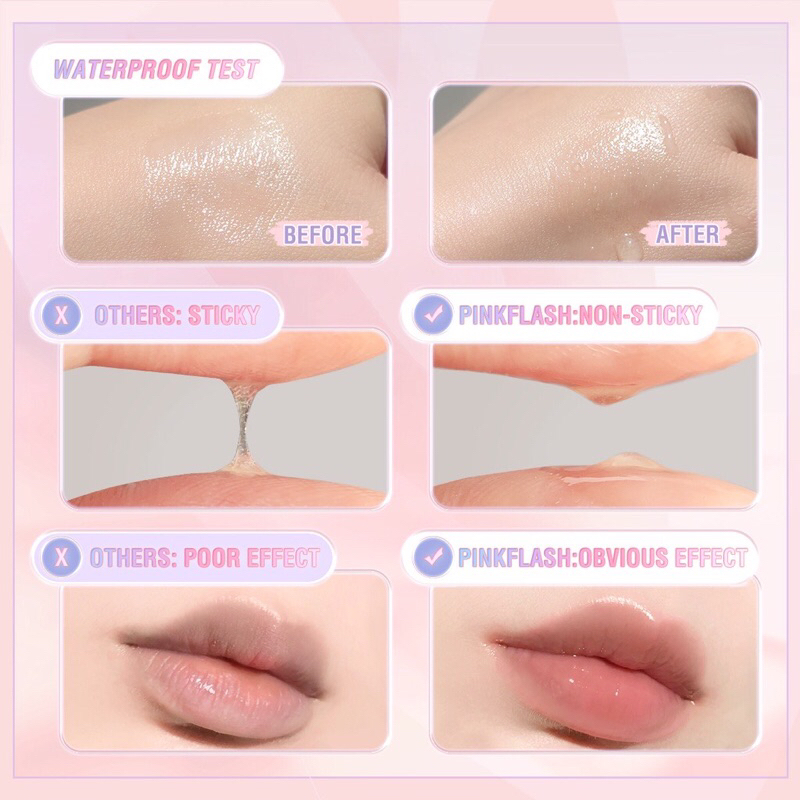 PINKFLASH Natural Lip Oil Lip Balm Lip Gloss Moisturize Repair Nourish Reduce Wrinkles  Waterproof Multi-uses