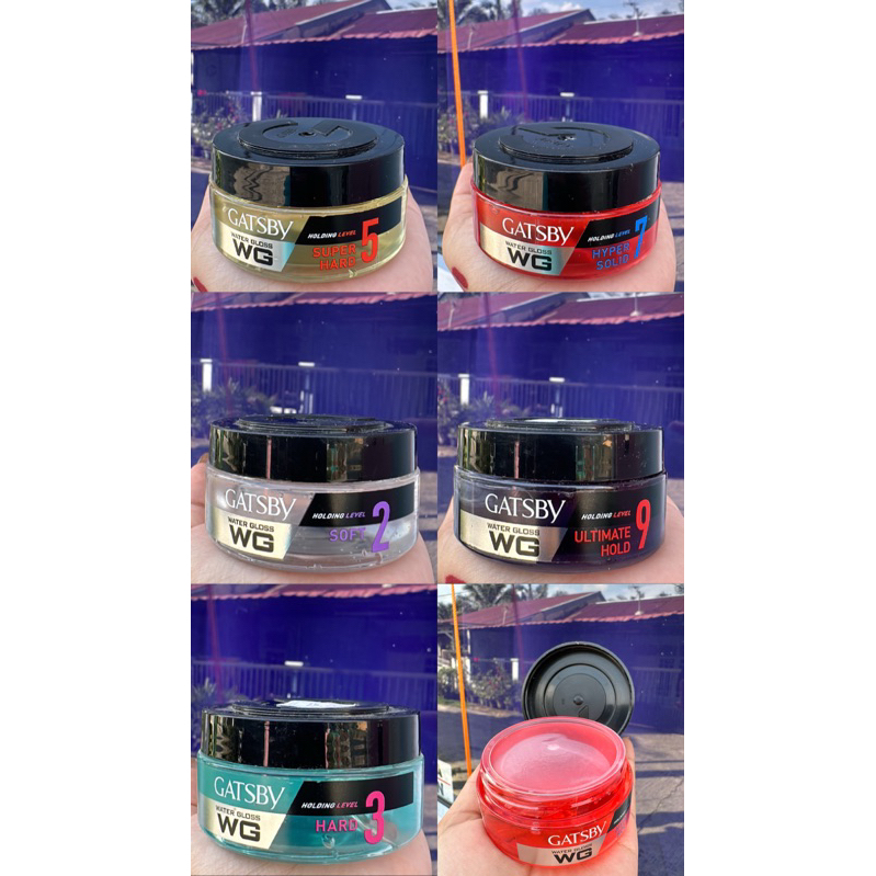 Gatsby Water Gloss 30gr/Gatsby Water Gloss Super Hard Soft Hyper Solid WG Merah Kuning Biru 30gr