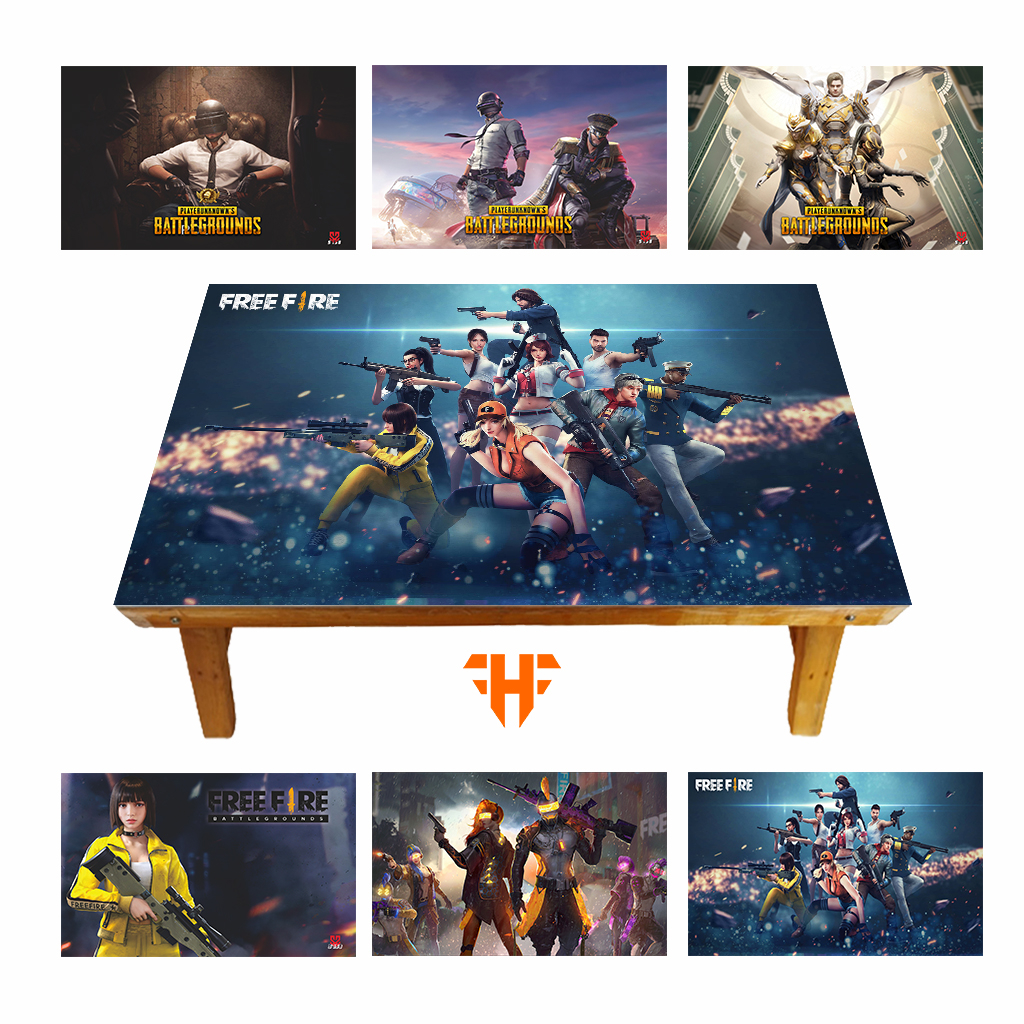 MEJA BELAJAR ANAK PUBG FREE FIRE KARAKTER LIPAT