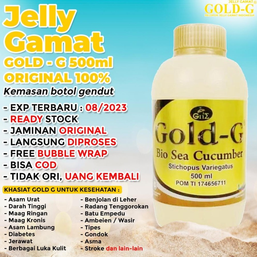 Gold G 500 ML Dan 320 ML Gamat Emas Bio Sea Cucumber Original 100%