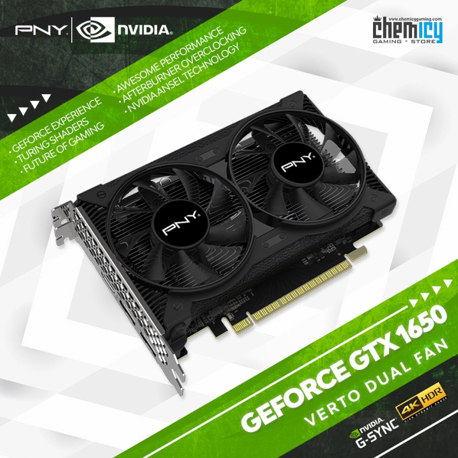 PNY Nvidia GeForce GTX 1650 Verto Dual Fan