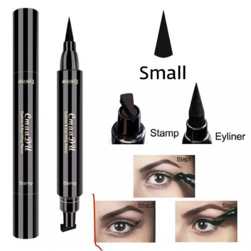 [BPOM] AMY'S DIARY Eyeliner Stamp 2 In 1 New Formula Quick Dry Waterproof Liquid Ukuran Stamp Small